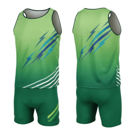 Custom Green Roller Derby Uniform Set – Performance Tank Top & Compression Shorts