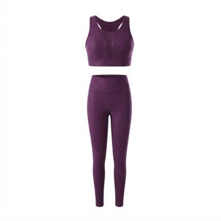 Custom Purple Sports Bra & Leggings Set