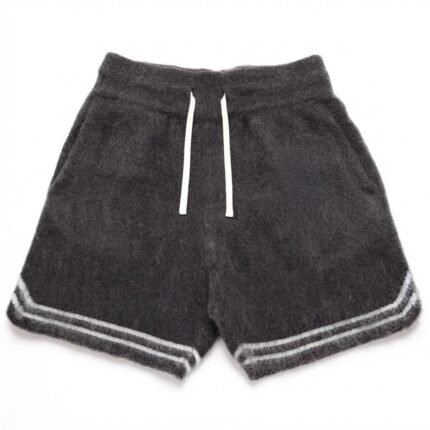 Custom Fuzzy Knit Lounge Shorts for Streetwear & Fashion Brands