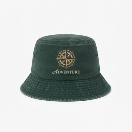 Custom Green Bucket Hat / Embroidered Fashion Headwear