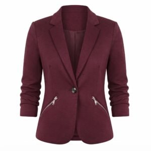 Burgundy Tailored Blazer