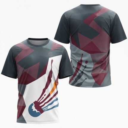 Custom Tennis T-Shirt & Shorts Set | Abstract Sublimated Tennis Uniform