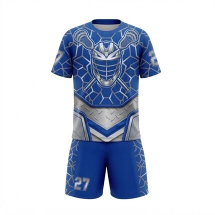 Custom Lacrosse Jersey & Shorts Set | Blue Performance Lacrosse Uniform