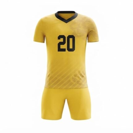 Custom Badminton Team Uniform | Yellow & Black Badminton Jersey and Shorts Set for Teams and Sports Brands