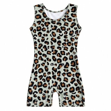 Leopard Pattern Gymnastics Uniform | Custom Kids Gymnastics Leotard