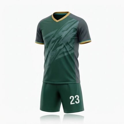 Custom Kabaddi Uniform | Green & Gold Kabaddi Jersey and Shorts Set