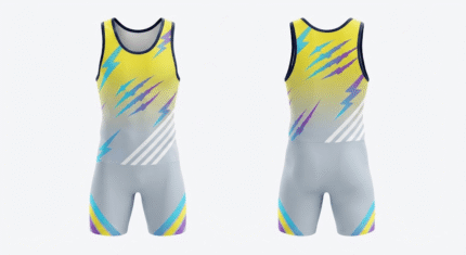 Custom Yellow & Silver Roller Derby Uniform – Sleeveless Performance Skinsuit